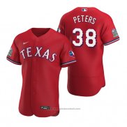 Maglia Baseball Uomo Texas Rangers Dj Peters Autentico Alternato Rosso