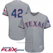 Maglia Baseball Uomo Texas Rangers Jackie Robinson Grigio Flex Base