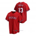 Maglia Baseball Uomo Texas Rangers Joey Gallo 2020 Replica Alternato Rosso