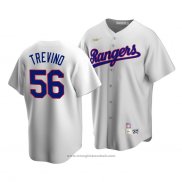 Maglia Baseball Uomo Texas Rangers Jose Trevino Cooperstown Collection Primera Bianco