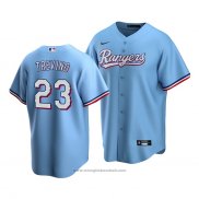 Maglia Baseball Uomo Texas Rangers Jose Trevino Replica Alternato Blu