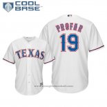 Maglia Baseball Uomo Texas Rangers Jurickson Profar Cool Base Home Bianco