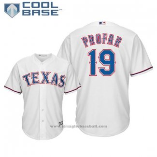 Maglia Baseball Uomo Texas Rangers Jurickson Profar Cool Base Home Bianco