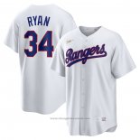 Maglia Baseball Uomo Texas Rangers Nolan Ryan Primera Cooperstown Collection Bianco