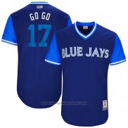 Maglia Baseball Uomo Toronto Blue Jays 2017 Little League World Series Ryan Goins Blu