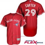 Maglia Baseball Uomo Toronto Blue Jays Joe Carter Rosso Flex Base
