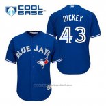 Maglia Baseball Uomo Toronto Blue Jays R.a. Dickey 43 Blu Alternato Cool Base