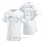 Maglia Baseball Uomo Toronto Blue Jays Roger Clemens Awards Collection AL Cy Young Bianco