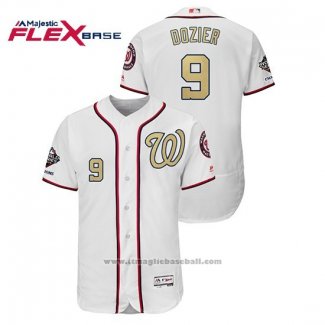 Maglia Baseball Uomo Washington Nationals Brian Dozier 2019 Gold Program Flex Base Bianco