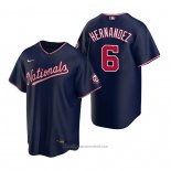 Maglia Baseball Uomo Washington Nationals Cesar Hernandez Replica Alternato Blu