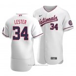 Maglia Baseball Uomo Washington Nationals Jon Lester Alternato Autentico Bianco