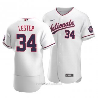 Maglia Baseball Uomo Washington Nationals Jon Lester Alternato Autentico Bianco