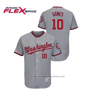 Maglia Baseball Uomo Washington Nationals Yan Gomes Autentico Flex Base Grigio