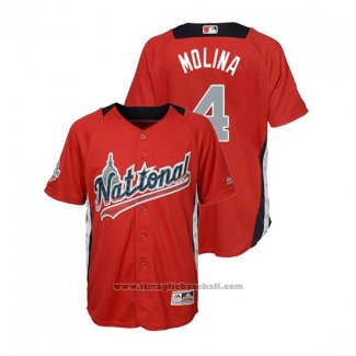 Maglia Baseball Bambino All Star Yadier Molina 2018 Home Run Derby National League Rosso