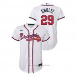 Maglia Baseball Bambino Atlanta Braves John Smoltz Replica Primera Bianco