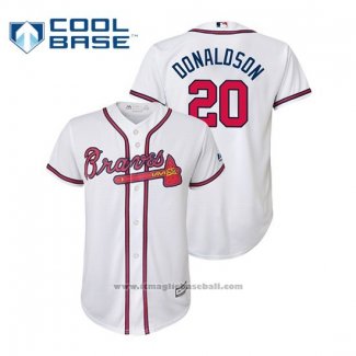 Maglia Baseball Bambino Atlanta Braves Josh Donaldson Cool Base Home Bianco