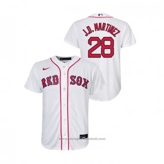 Maglia Baseball Bambino Boston Red Sox J.d. Martinez Cool Base Home Bianco