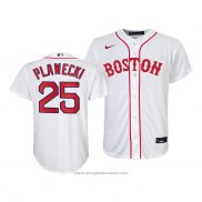 Maglia Baseball Bambino Boston Red Sox Kevin Plawecki Replica 2021 Bianco