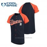 Maglia Baseball Bambino Detroit Tigers Personalizzate Stitches Blu Arancione