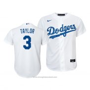 Maglia Baseball Bambino Los Angeles Dodgers Chris Taylor Replica Primera 2020 Bianco