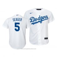 Maglia Baseball Bambino Los Angeles Dodgers Corey Seager Replica Primera 2020 Bianco