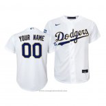 Maglia Baseball Bambino Los Angeles Dodgers Personalizzate 2021 Gold Program Replica Bianco