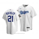 Maglia Baseball Bambino Los Angeles Dodgers Walker Buehler 2020 Primera Replica Bianco