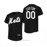 Maglia Baseball Bambino New York Mets Custom Replica Nero