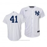 Maglia Baseball Bambino New York Yankees Miguel Andujar Replica Primera 2020 Bianco Blu