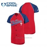 Maglia Baseball Bambino Philadelphia Phillies Personalizzate Stitches Rosso Blu