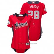 Maglia Baseball Donna All Star Nolan Arenado 2018 Home Run Derby National League Rosso