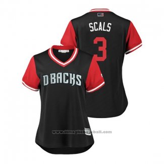 Maglia Baseball Donna Arizona Diamondbacks Daniel Descalso 2018 LLWS Players Weekend Scals Nero