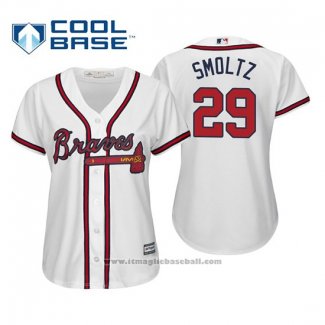 Maglia Baseball Donna Atlanta Braves John Smoltz Cool Base Home 2019 Bianco