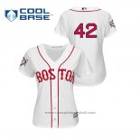 Maglia Baseball Donna Boston Red Sox 2019 Jackie Robinson Day Cool Base Bianco