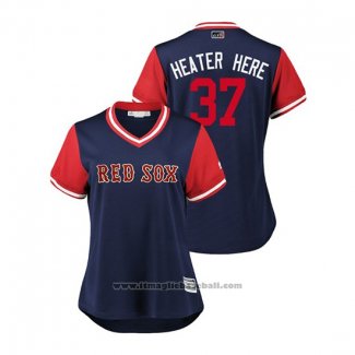 Maglia Baseball Donna Boston Red Sox Heath Hembree 2018 LLWS Players Weekend Heater Here Blu