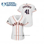 Maglia Baseball Donna Houston Astros Brad Peacock 2019 Postseason Cool Base Bianco