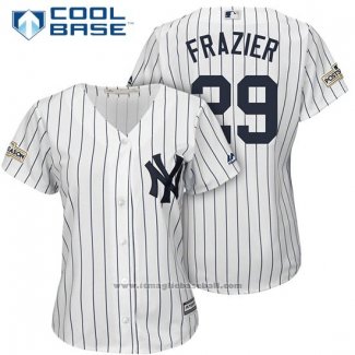 Maglia Baseball Donna New York Yankees 2017 Postseason Todd Frazier Bianco Cool Base