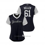 Maglia Baseball Donna New York Yankees Ben Heller 2018 LLWS Players Weekend Heller Blu