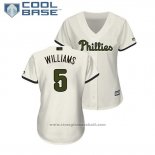 Maglia Baseball Donna Philadelphia Phillies Nick Williams 2018 Memorial Day Cool Base Crema