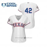 Maglia Baseball Donna Texas Rangers 2019 Jackie Robinson Day Cool Base Bianco