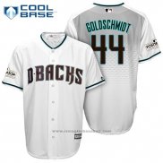 Maglia Baseball Uomo Arizona Diamondbacks 2017 Postseason 44 Paul Goldschmidt Bianco Cool Base