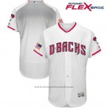 Maglia Baseball Uomo Arizona Diamondbacks 2017 Stelle e Strisce Bianco Flex Base