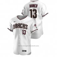 Maglia Baseball Uomo Arizona Diamondbacks Nick Ahmed Autentico 2020 Home Bianco Rosso