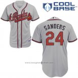 Maglia Baseball Uomo Atlanta Braves 24 Deion Sanders Cool Base Bianco2