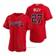 Maglia Baseball Uomo Atlanta Braves Austin Riley Autentico Alternato 2020 Rosso