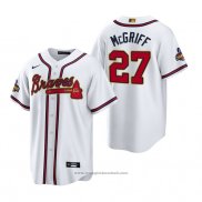 Maglia Baseball Uomo Atlanta Braves Fred Mcgriff 2022 Gold Program Replica Bianco