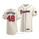 Maglia Baseball Uomo Atlanta Braves Ian Anderson Autentico Alternato Crema