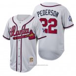 Maglia Baseball Uomo Atlanta Braves Joc Pederson Cooperstown Collection Autentico Bianco