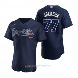 Maglia Baseball Uomo Atlanta Braves Luke Jackson Autentico 2020 Alternato Blu