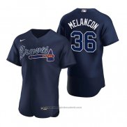 Maglia Baseball Uomo Atlanta Braves Mark Melancon Autentico 2020 Alternato Blu